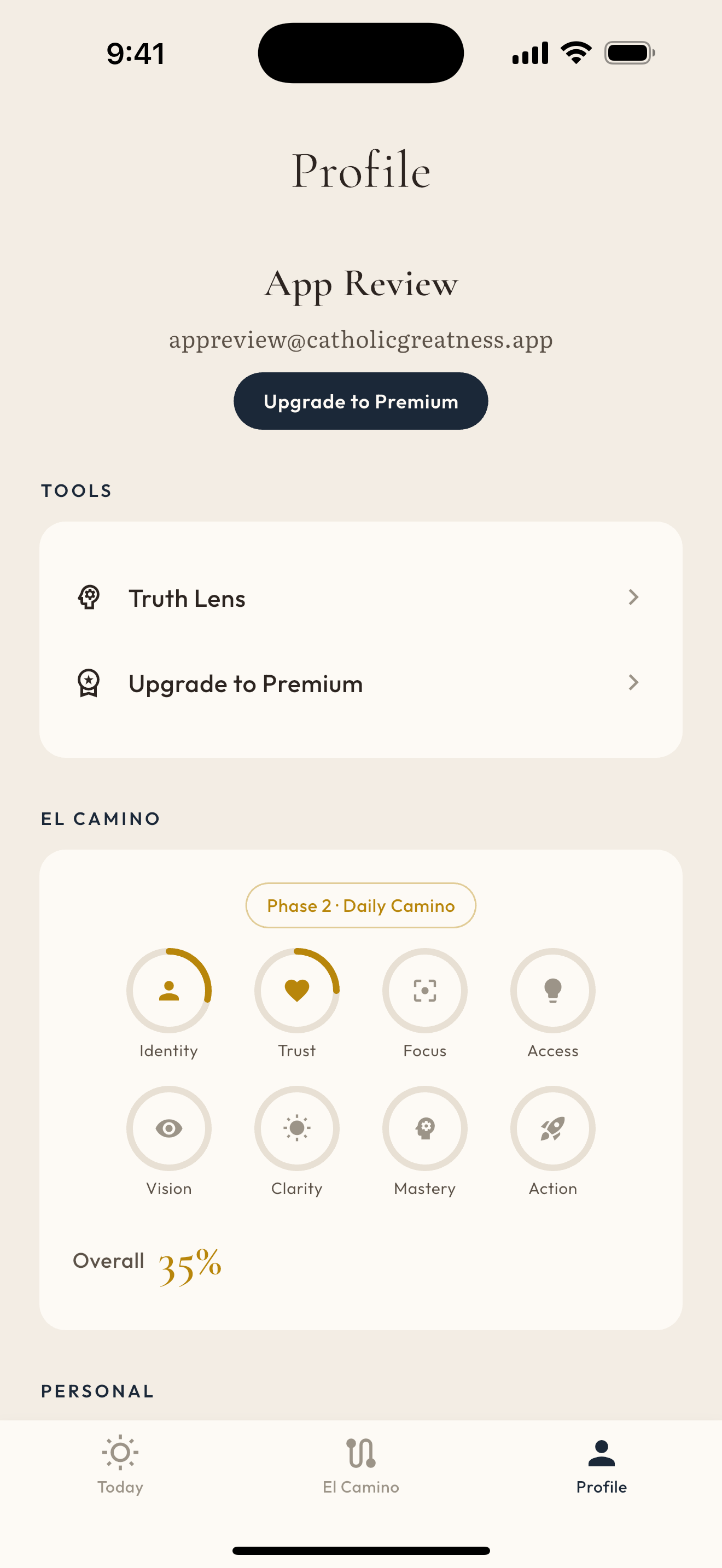 Profile — Phase 2 Daily Camino and eight pillars